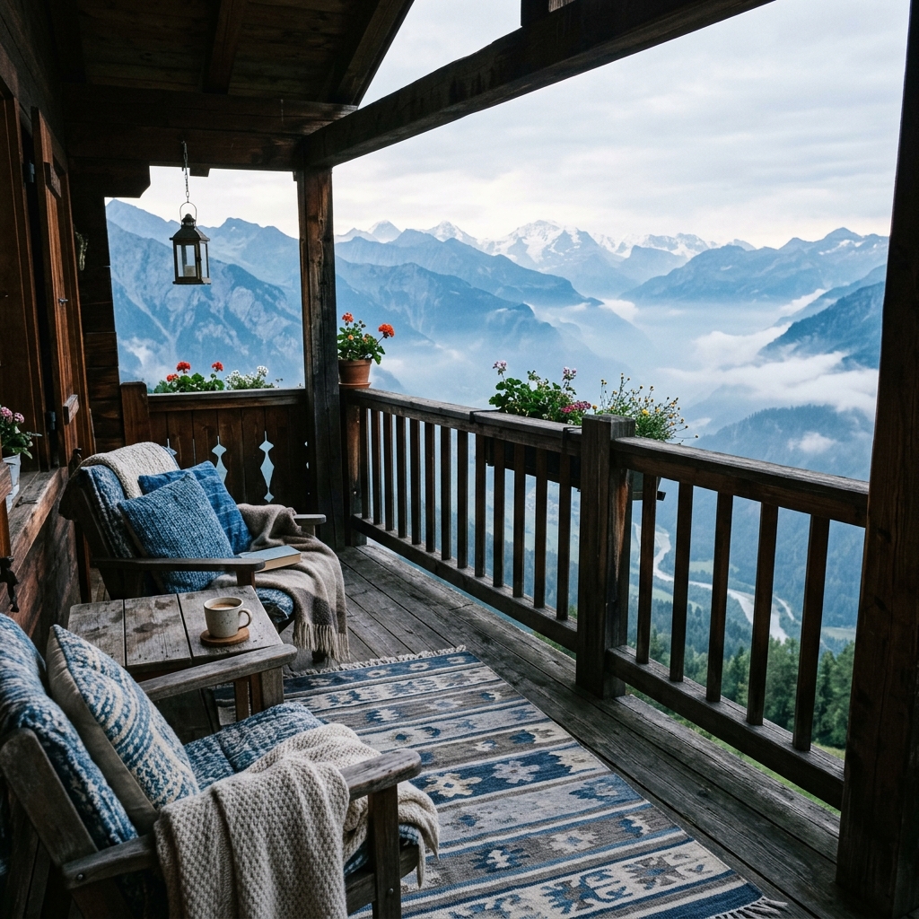 Mountain view balcony