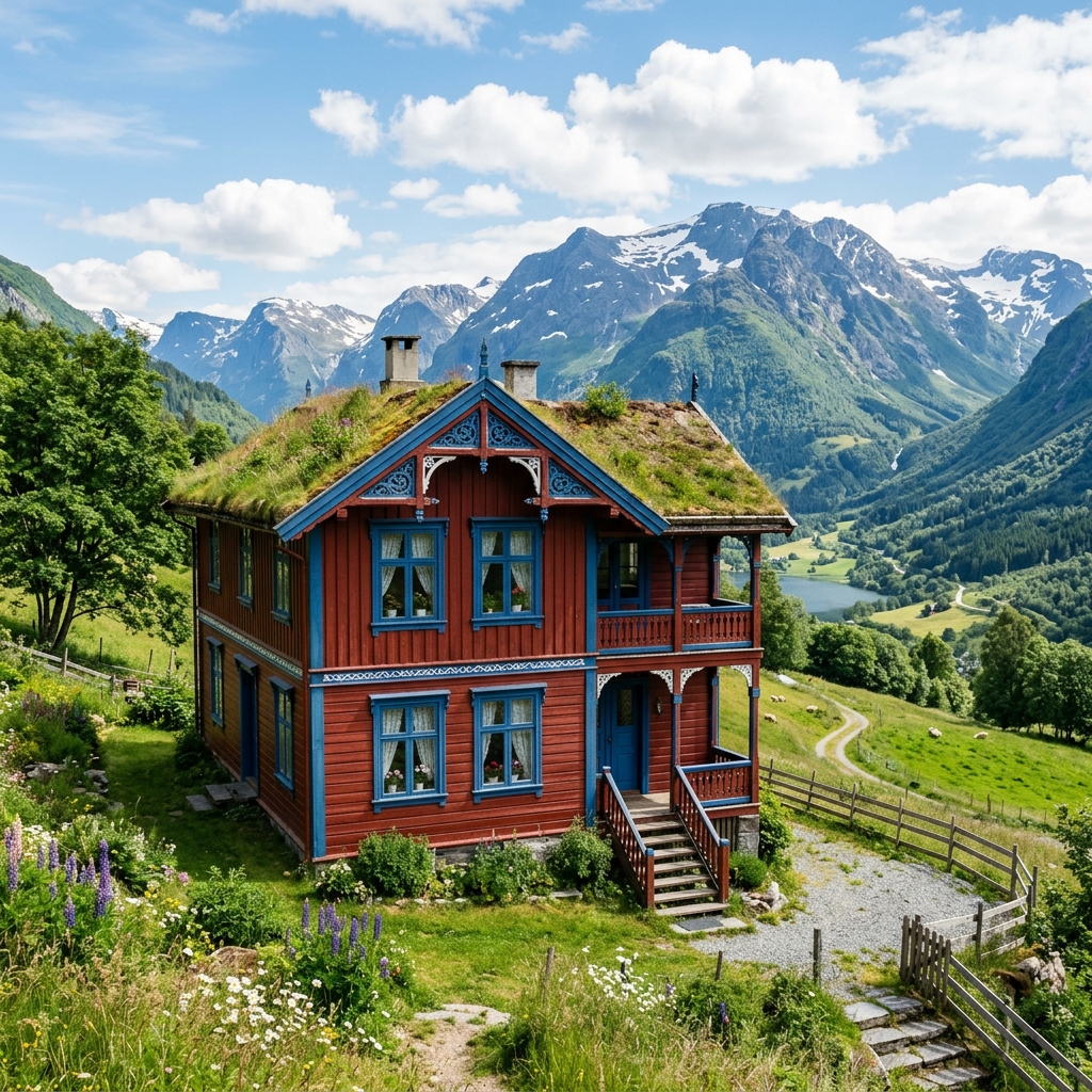 Traditional colorful stay